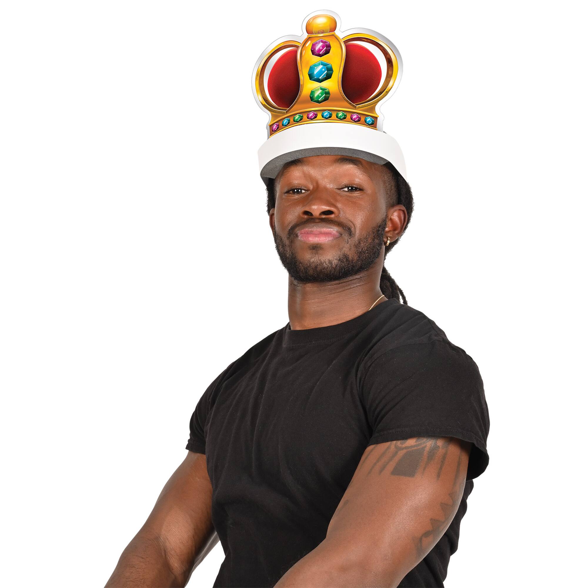 Beistle King or Queen Plastic Crown Headbands, 2ct.